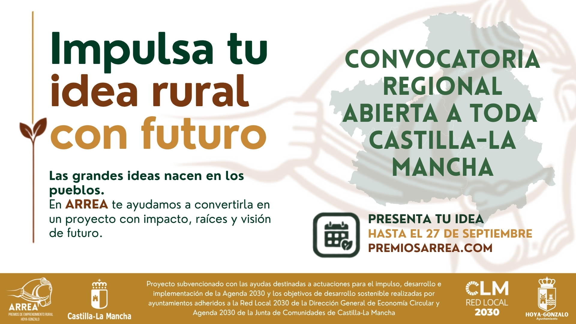 Cartel de ARREA – Premios de Emprendimiento Rural de Hoya-Gonzalo